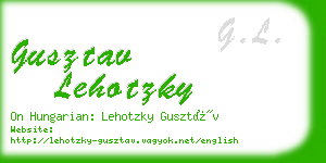 gusztav lehotzky business card